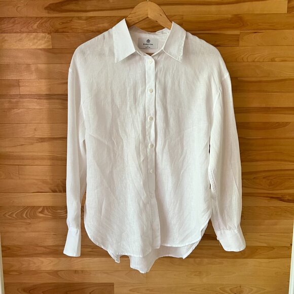 🕊️ Aritzia Essential Relaxed Linen Shirt – S (sold out) - Picture 4 of 8